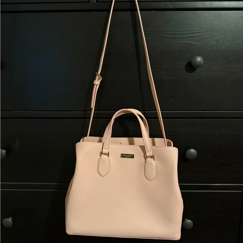 Kate Spade Cameron Street Candace Satchel Pink Saffiano Leather Crossbody S338